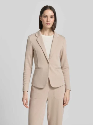 Żakiet o kroju slim fit z kieszeniami z wypustkami model 'KATE PIQUE' Ichi