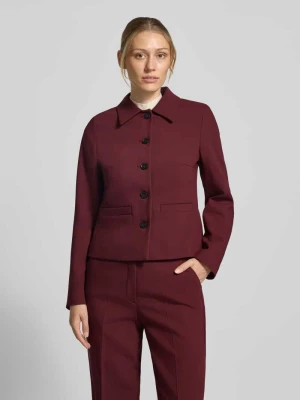 żakiet o kroju slim fit z kieszeniami z wypustkami MORE & MORE Bordowy