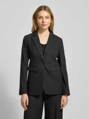 Żakiet o kroju slim fit z kołnierzem z połami MORE & MORE