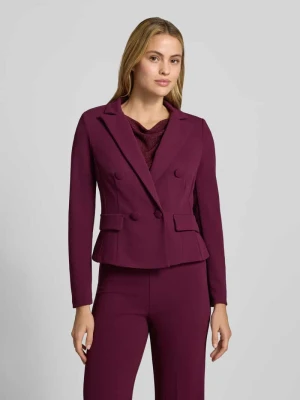 żakiet o kroju slim fit z kołnierzem z połami Rinascimento Bordowy
