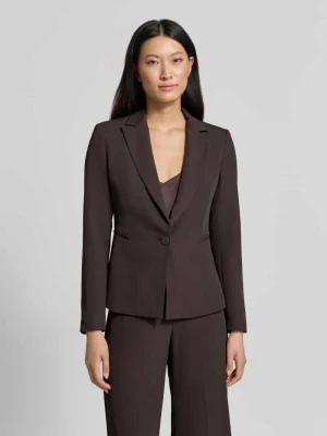 żakiet o kroju slim fit z kołnierzem z połami Rinascimento Ciemnobrązowy