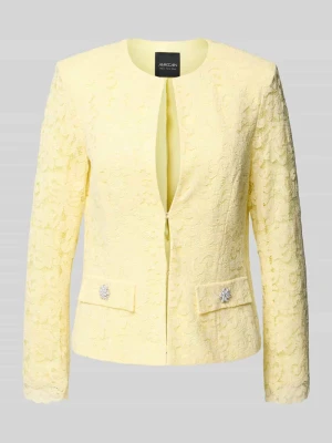 Żakiet o kroju slim fit z koronki z zapięciem na haftkę Marc Cain
