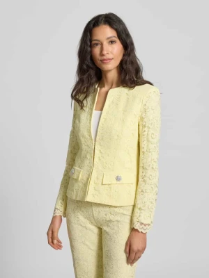 Żakiet o kroju slim fit z koronki z zapięciem na haftkę Marc Cain