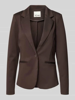 Żakiet o kroju slim fit z lamowanymi kieszeniami model ‘KATE’ Ichi
