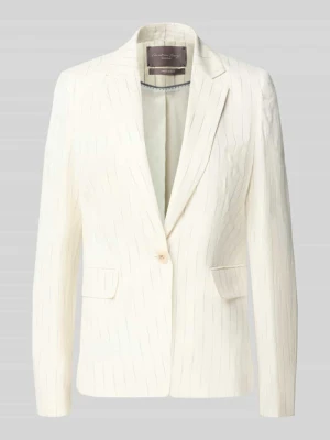 Żakiet o kroju slim fit z mieszanka lnu ze wzór w paski Christian Berg Woman Selection