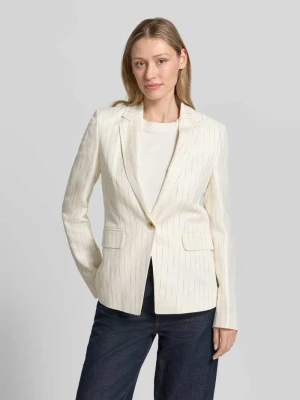 Żakiet o kroju slim fit z mieszanka lnu ze wzór w paski Christian Berg Woman Selection