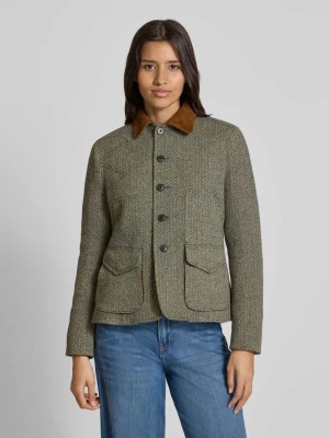 Żakiet o kroju slim fit z mieszanki wełny z kieszeniami z patką Polo Ralph Lauren