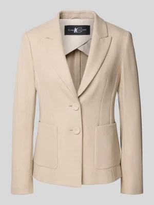 Żakiet o kroju slim fit z mieszanki wiskozy z kołnierzem z połami LUISA CERANO