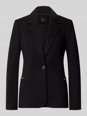 żakiet o kroju slim fit z ozdobnymi aplikacjami model 'WANDA' Guess Czarny