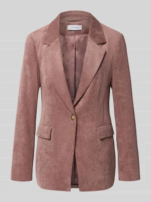 Żakiet o kroju slim fit z sztruksu z kieszeniami z patką comma