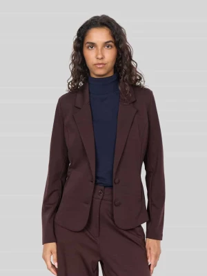 Żakiet o kroju slim fit z zapięciem na 2 guziki model 'DANIELA' Soyaconcept Ciemnobrązowy
