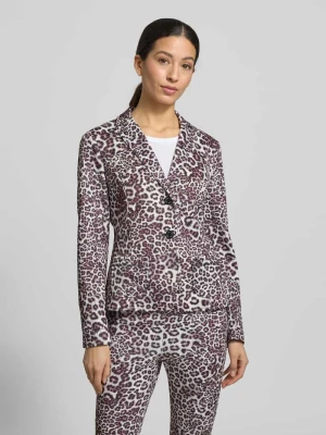 Żakiet o kroju slim fit ze zwierzęcym nadrukiem na całej powierzchni Marc Cain