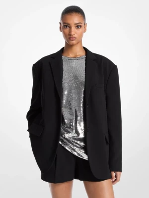 Żakiet oversize z krepy Michael Kors CZARNY (Czarny)