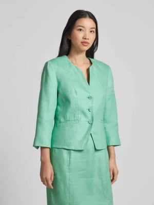 Żakiet taliowany z czystego lnu WHITE LABEL