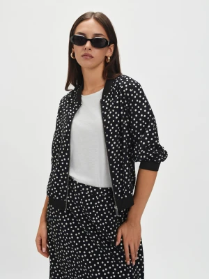 Żakiet w groszki o kroju bomber Top Secret