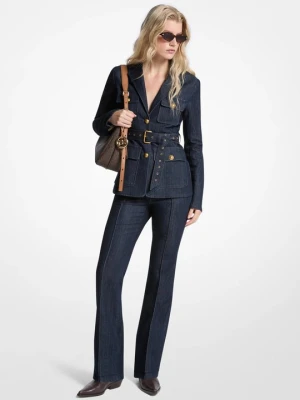 Żakiet z denimu z paskiem Michael Kors