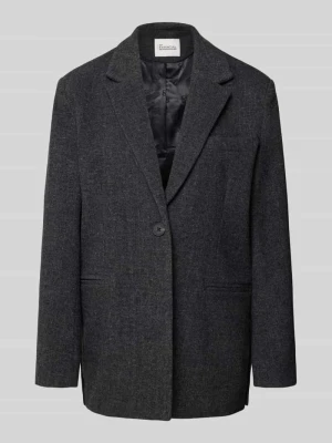 Żakiet z dodatkiem wełny i kołnierzem z połami model 'Layla' My Essential Wardrobe Ciemnoszary