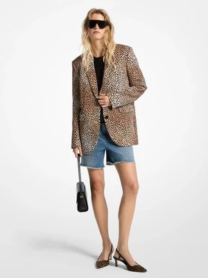Zdjęcie produktu Żakiet z elastycznej krepy z nadrukiem w cętki geparda Michael Kors
