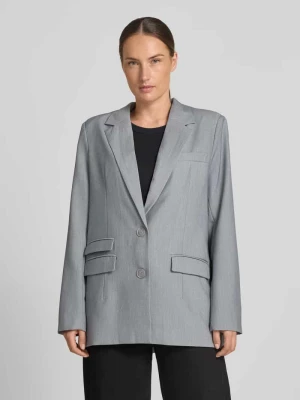 Żakiet z kieszeniami z patką model 'Hanna' My Essential Wardrobe Jasnoszary melanż