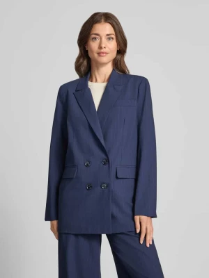 Żakiet z kieszeniami z patką model 'Lana' My Essential Wardrobe Ciemnoniebieski