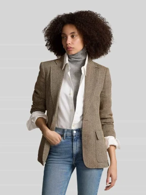 Żakiet z mieszanki lnu i jedwabiu z dodatkiem wełny model ‘HERTIAGE’ Polo Ralph Lauren