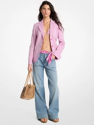 Żakiet z naszywkami z lnu i bawełny MICHAEL Michael Kors