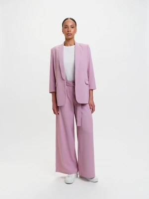 Żakiet z szalowym kołnierzem róż Top Secret