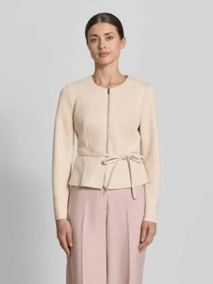 Żakiet z zamkiem błyskawicznym i wiązanym paskiem Zero