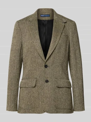 Żakiet ze skóry jagnięcej strzyżonej z kołnierzem z połami model ‘HERTIAGE’ Polo Ralph Lauren