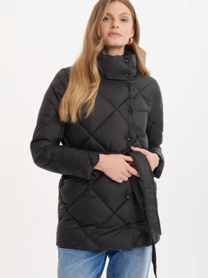 Zakładana kurtka pikowana wiązana paskiem Greenpoint