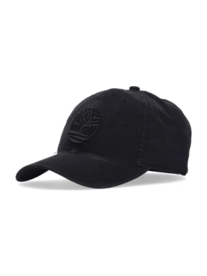 Zakrzywiony daszek czarna czapka bejsbolowa z płótna Timberland