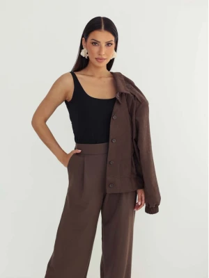 Zamszowa kurtka katana TAVIA - czekoladowa  magmac 