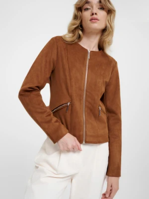 Zamszowa kurtka w kolorze ochry Greenpoint