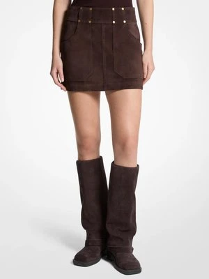 Zamszowa spódnica mini MICHAEL Michael Kors