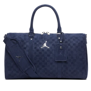 Zamszowa torba z monogramem Jordan (25 l) - Niebieski