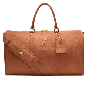 Zamszowa torba z monogramem Jordan (40 l) - Brązowy