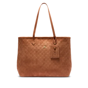 Zamszowa torba z monogramem Jordan (40 l) - Brązowy