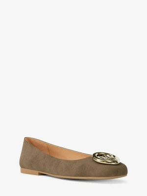 Zamszowe baletki Milan Michael Kors ŁUPINA (Naturalny)