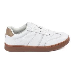 Zamszowe białe sneakersy Sergio Leone