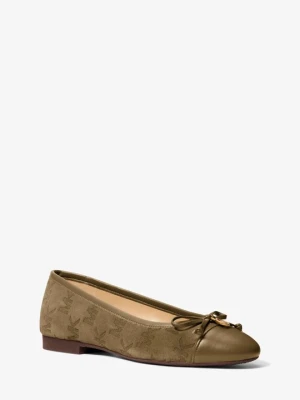 Zamszowe buty Piper Flex z wyszywanym logo Michael Kors LODEN (Zielony)