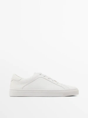 Zamszowe Buty Sportowe - Biały - - Massimo Dutti - Mężczyzna