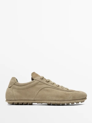 Zamszowe Buty Sportowe - Brązowy - Massimo Dutti - Male