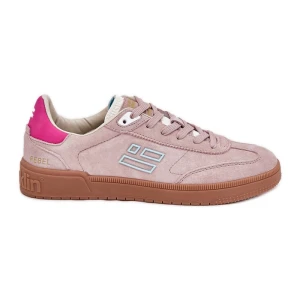 Zamszowe Buty Sportowe Sneakersy Damskie D.Franklin DFSH387005 Brudny Róż różowe