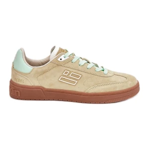 Zamszowe Buty Sportowe Sneakersy Damskie D.Franklin DFSH387005 Limonkowe zielone