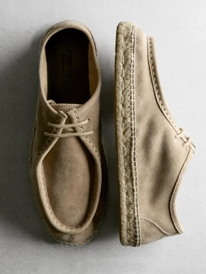 Zamszowe Buty Z Jutową Podeszwą I Wypukłym Szwem - Brązowy - - Massimo Dutti - Mężczyzna