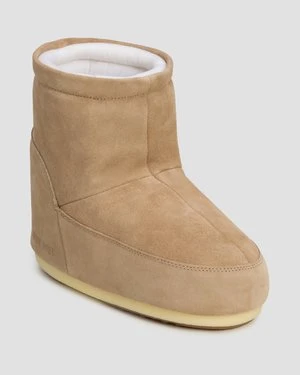 Zamszowe Buty Zimowe Damskie Moon Boot Icon Low Nolace Suede