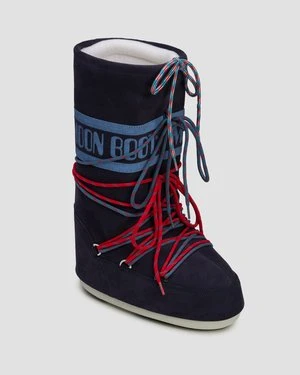 Zamszowe Buty Zimowe Moon Boot Icon Suede Laces