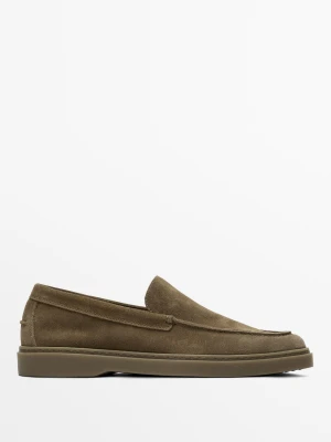 Zamszowe Mokasyny - Opalony - Massimo Dutti - Male