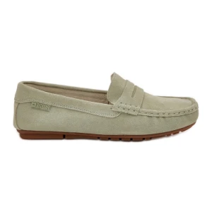 Zamszowe Mokasyny Damskie Big Star RR274945 Zielone