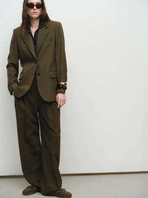 Zamszowe mokasyny z marszczonym czubkiem piaskowy - Kobieta - - MANGO